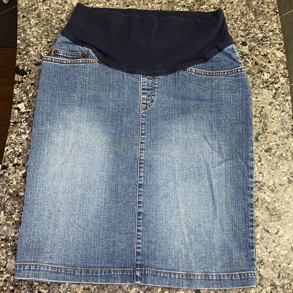 Maternity Jean Skirt